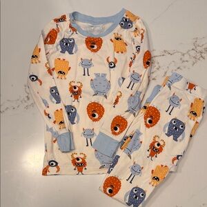 Old Navy Kids Monster Pajama Set - White, Blue & Orange